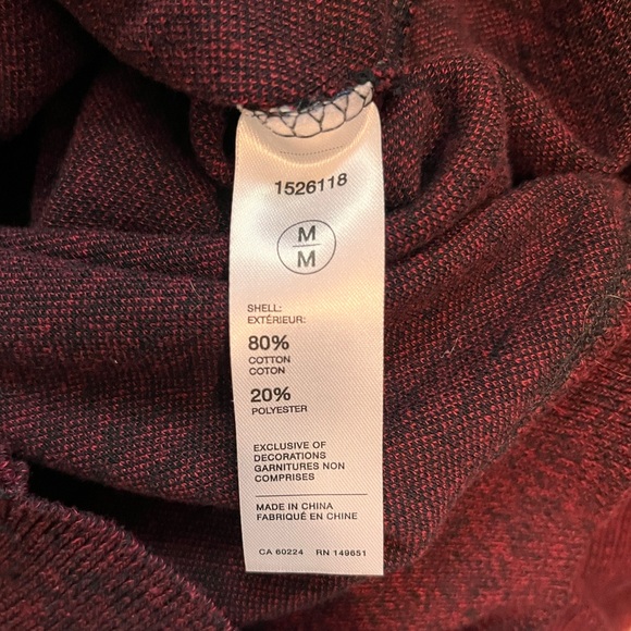 Robert Graham - Men’s Medium - Red Zip-up Sweater- 80% Cotton - Business Casual - Picture 6 of 11